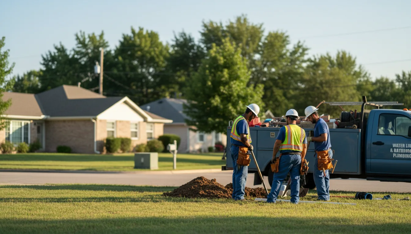 Residential water line and bathroom plumbing service in Termo, CA
